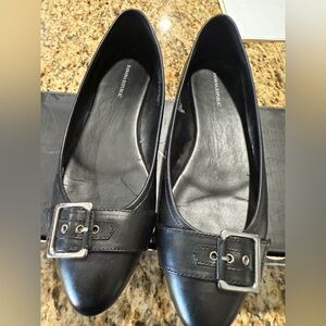Banana Republic Black Buckle Flats